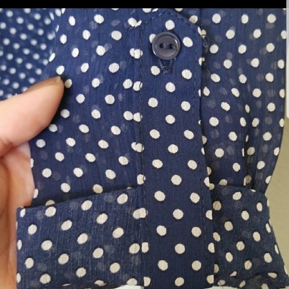 Kirra Office Romantic Retro polka dot top size small - Picture 5 of 9